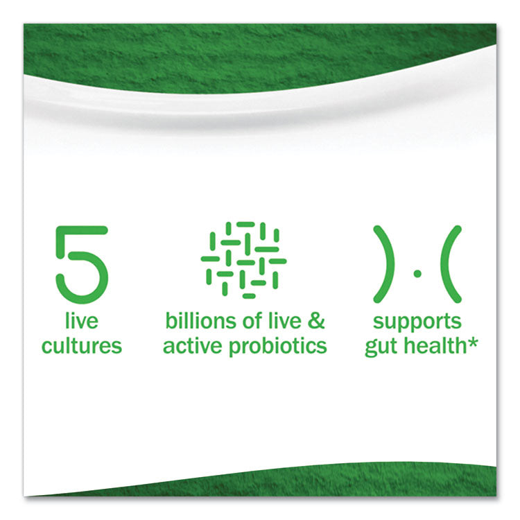 Probiotic Lowfat Yogurt, 4 oz Cups, Black Cherry/Peach/Strawberry, 24/Pack