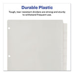 Insertable Big Tab Plastic Dividers, 8-Tab, 11 X 8.5, Clear, 1 Set