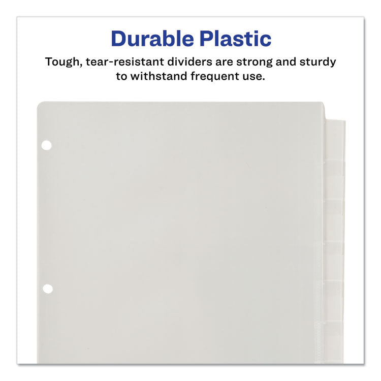 Insertable Big Tab Plastic Dividers, 8-Tab, 11 X 8.5, Clear, 1 Set