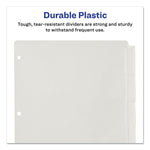 Insertable Big Tab Plastic Dividers, 5-Tab, 11 X 8.5, Clear, 1 Set