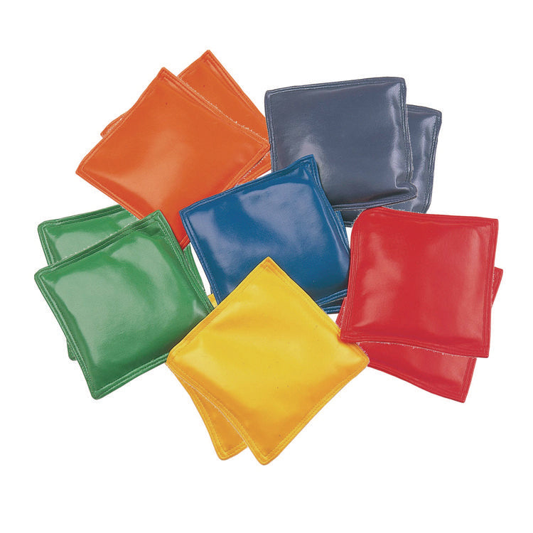 Bean Bag Set, Vinyl, 4", Assorted Colors, 12/box
