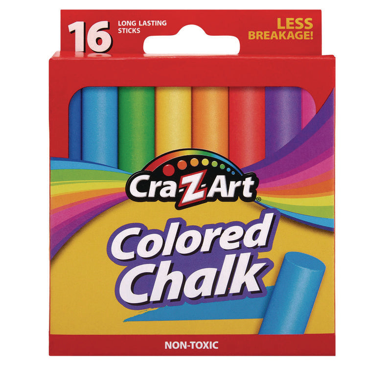 Colored Chalk, Assorted Colors, 16/pack