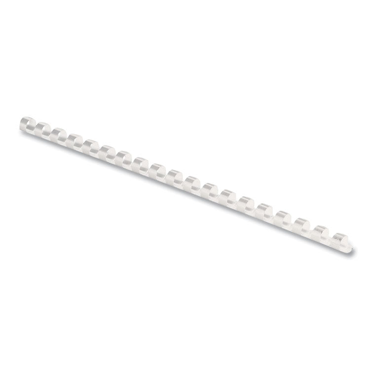 Plastic Comb Bindings, 5/16" Diameter, 40 Sheet Capacity, White, 100/Pack