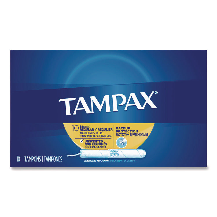 Cardboard Applicator Tampons, Regular, 10/box