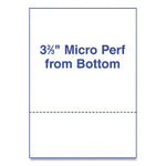 Perforated and Punched Laser Cut Sheets, Micro-Perforated 3.67" from Bottom, 24 lb Bond Weight, 8.5 x 11, White, 500/Ream