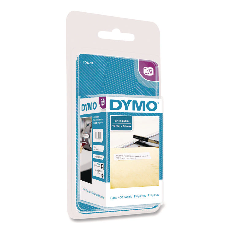 Labelwriter Return Address Labels, 0.75" X 2", White, 400 Labels/roll