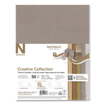 Creative Collection Premium Cardstock, 65 lb Cover Weight, 8.5 x 11, Assorted Naturals, 50/Pack