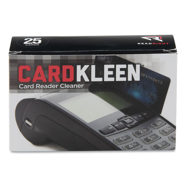 Cardkleen Presaturated Magnetic Head Cleaning Cards, 3 3/8" X 2 1/8", 25/box