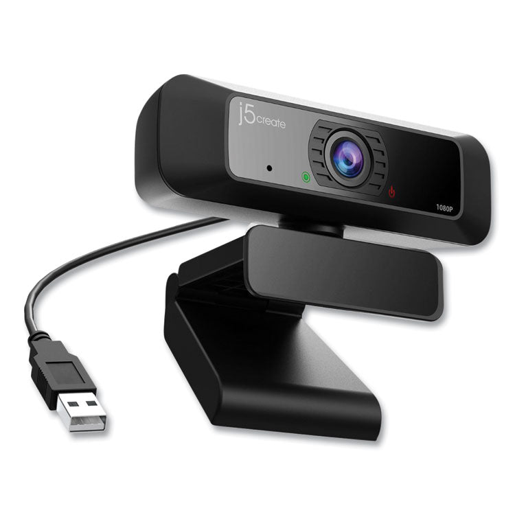 JVCU100 USB HD Webcam, 1920 pixels x 1080 pixels, 2 Mpixels, Black