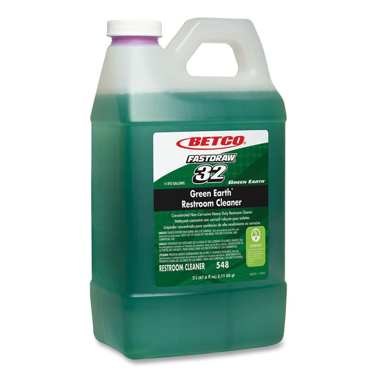 Fastdraw 32 Green Earth Restroom Cleaner, Citrus Floral, 2 L Bottle, 4/carton