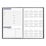 DayMinder Monthly Planner, Ruled Blocks, 12 x 8, Black Cover, 14-Month: Dec 2024 to Jan 2026