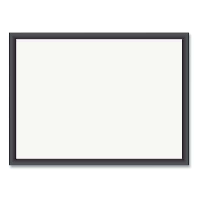 Magnetic Dry Erase Board with Wood Frame, 24" x 18" (Actual Size: 23" x 17"), White Surface, Black Wood Frame