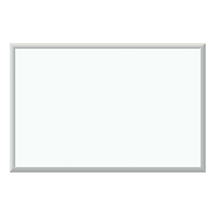 Melamine Dry Erase Board, 36" x 24" (Actual Size: 35" x 23"), White Surface, Satin Aluminum Frame