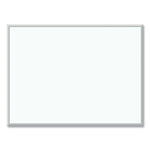 Melamine Dry Erase Board, 48" x 36" (Actual Size: 47" x 35"), White Surface, Satin Aluminum Frame