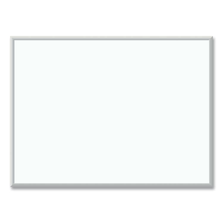 Melamine Dry Erase Board, 48" x 36" (Actual Size: 47" x 35"), White Surface, Satin Aluminum Frame