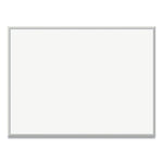 Magnetic Dry Erase Board with Aluminum Frame, 48" x 36" (Actual Size: 47" x 35"), White Surface, Satin Aluminum Frame