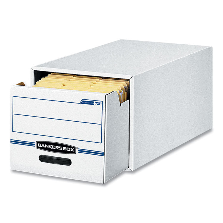 Stor/drawer Basic Space-Savings Storage Drawers, Legal Files, 16.75" X 19.5" X 11.5", White/blue, 6/carton