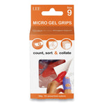 Tippi Micro-Gel Fingertip Grips, Size 9, Large, Assorted, 10/pack