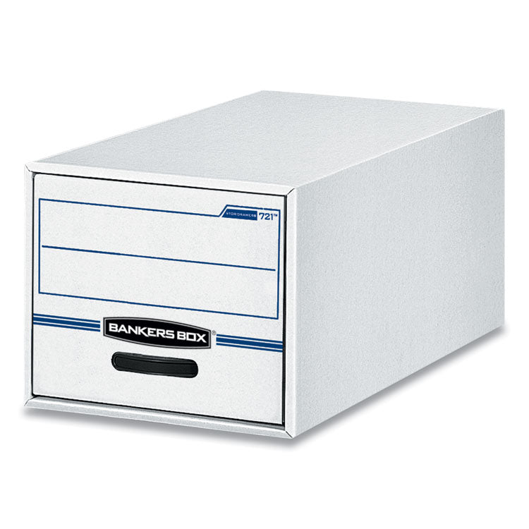 Stor/drawer Basic Space-Savings Storage Drawers, Letter Files, 14" X 25.5" X 11.5", White/blue, 6/carton