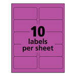 High-Visibility Permanent Laser Id Labels, 2 X 4, Neon Magenta, 1000/box