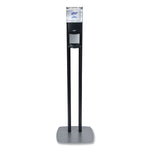 Es8 Hand Sanitizer Floor Stand With Dispenser, 1,200 Ml, 13.5 X 5 X 28.5, Graphite/silver