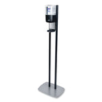 Es6 Hand Sanitizer Floor Stand With Dispenser, 1,200 Ml, 13.5 X 5 X 28.5, Graphite/silver