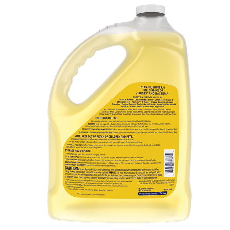 Multi-Surface Disinfectant Cleaner, Citrus, 1 Gal Bottle, 4/carton
