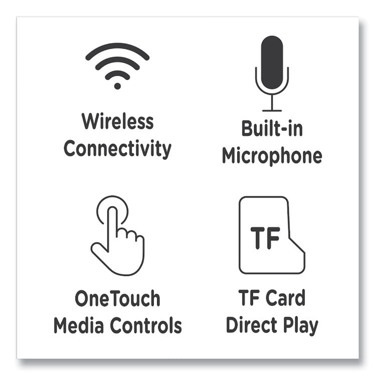 SERENITY Stereo Wireless Headphones with Microphone, 3 ft Cord, White/Rose Gold