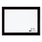 Home Decor Magnetic Dry Erase Board, 23" x 17", White Surface, Black Wood Frame