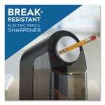 Model 1675 Teacherpro Classroom Electric Pencil Sharpener, Ac-Powered, 4 X 7.5 X 8, Black/silver/smoke