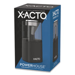 Model 1799 Powerhouse Office Electric Pencil Sharpener, Ac-Powered, 3 X 3 X 7, Black/silver/smoke