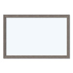 Magnetic Dry Erase Board with Rustic Frame, 36" x 24" (Actual Size: 35" x 23"), White Surface, Brown Wood Frame