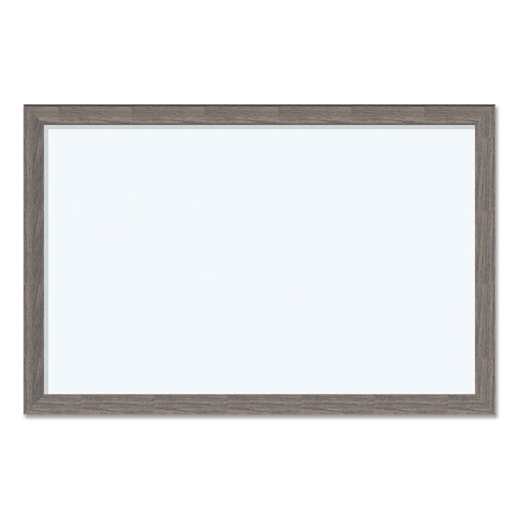 Magnetic Dry Erase Board with Rustic Frame, 36" x 24" (Actual Size: 35" x 23"), White Surface, Brown Wood Frame