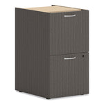 Mod Support Pedestal, Left Or Right, 2 Legal/letter-Size File Drawers, Slate Teak, 15" X 20" X 28"