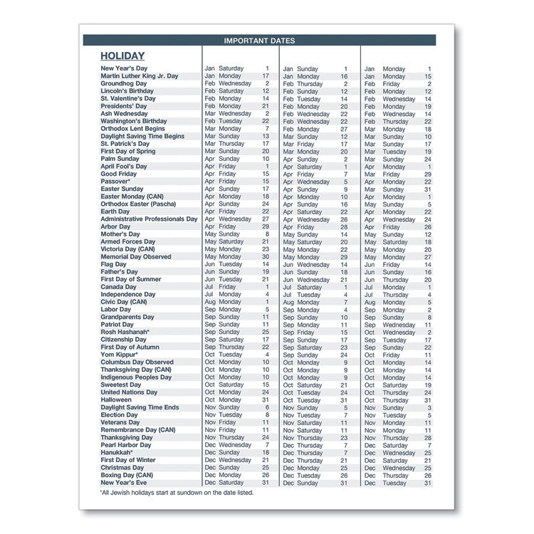 14-Month Recycled Ruled Monthly Planner, 11 x 8.5, Black Cover, 14-Month: Dec 2024 to Jan 2026