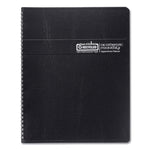 Academic Year 14-Month Recycled Ruled Monthly Planner, 11 x 8.5, Black Cover, 14-Month: July 2025 to Aug 2026