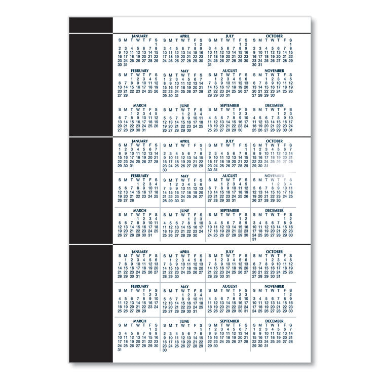 24/7 Recycled Daily Appointment Book/Monthly Planner, 10 x 7, Black Cover, 12-Month (Jan to Dec): 2025