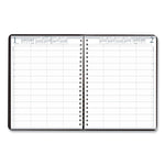 Executive Series Four-Person Group Practice Daily Appointment Book, 11 x 8.5, Black Hard Cover, 12-Month (Jan to Dec): 2025