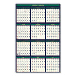 Four Season Erasable Business/Academic Recycled Wall Calendar, 24 x 37, 12-Month(July-June): 2025-26, 12-Month(Jan-Dec): 2026