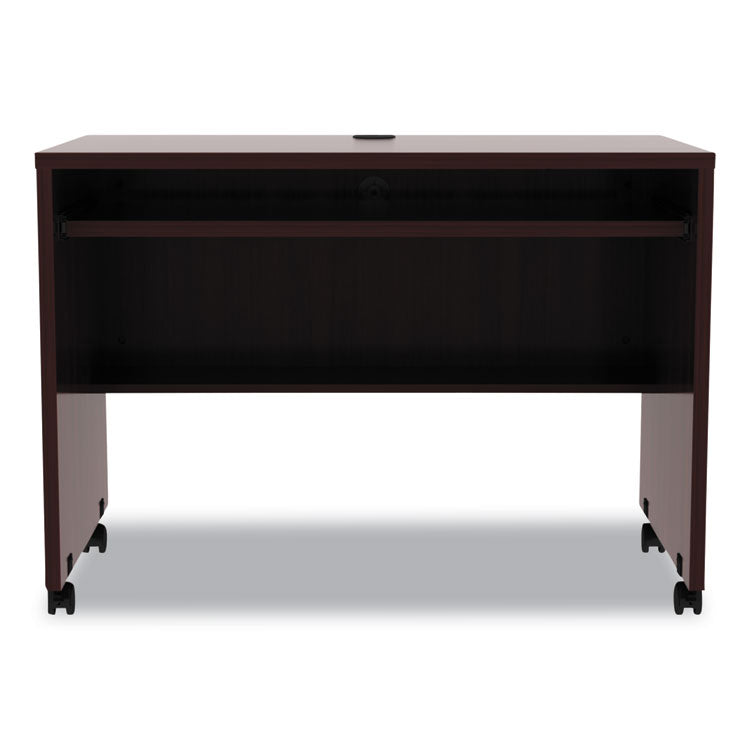Alera Valencia Series Mobile Workstation Desk, 41.38" X 23.63" X 30", Mahogany