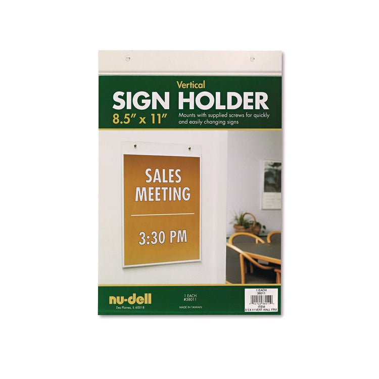 Acrylic Sign Holder, Vertical, 8.5 x 11, Clear