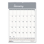 Bar Harbor Recycled Wirebound Monthly Wall Calendar, 22 x 31.25, White/Blue/Gray Sheets, 12-Month (Jan-Dec): 2025