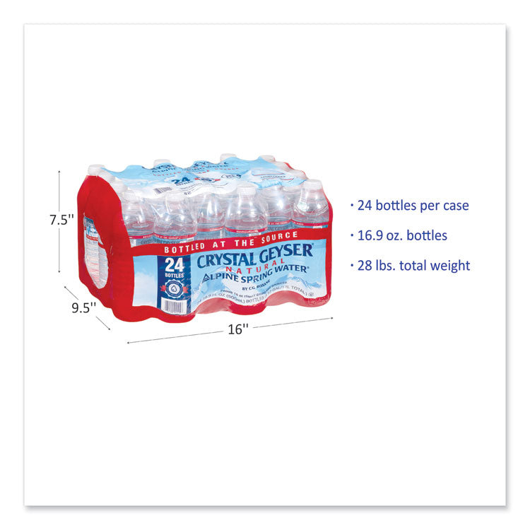 Alpine Spring Water, 16.9 oz Bottle, 24/Carton