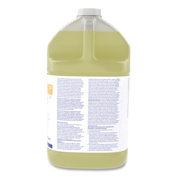 Liqu-A-Klor Disinfectant/sanitizer, 1 Gal Bottle, 4/carton