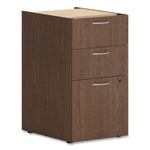 Mod Support Pedestal, Left Or Right, 3-Drawers: Box/box/file, Legal/letter, Sepia Walnut, 15" X 20" X 28"