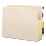 Manila End Tab File Pockets with Tear Resistant Gussets, 3.5" Expansion, Letter Size, Manila, 10/Box