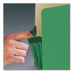 Colored File Pockets, 3.5" Expansion, Letter Size, Green