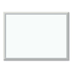 Melamine Dry Erase Board, 24" x 18" (Actual Size: 23" x 17"), White Surface, Satin Aluminum Frame
