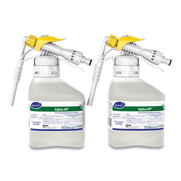 Alpha-Hp Multi-Surface Disinfectant Cleaner, Citrus Scent, 1.5 L Rtd Spray Bottle, 2/carton