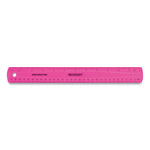 Non-Shatter Flexible Ruler, Standard/metric, 12" (30 Cm) Long, Plastic, Assorted Translucent Colors, 12/box